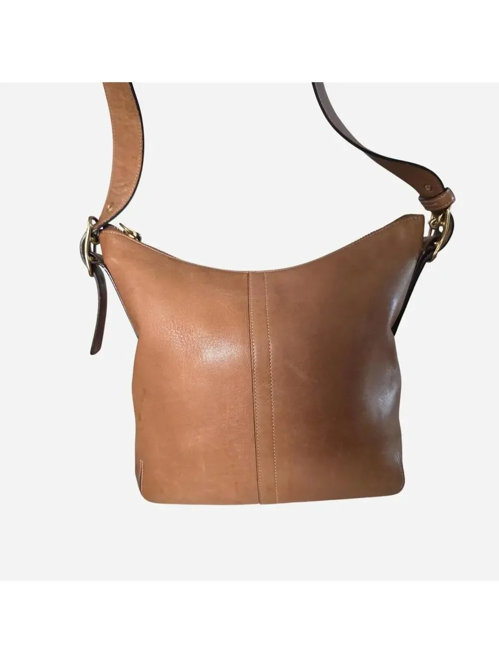 Vintage Coach Brown Leather adjustable crossbody Shoulder Bag. 9328